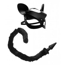 Load image into Gallery viewer, Black Cat Tail Anal Plug & Mask Set ~ Tailz