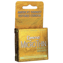 Load image into Gallery viewer, Micro Thin Ribbed Sensi Dots Condoms 3 pk ~ Kimono