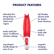 Load image into Gallery viewer, Power Flower Vibrator ~ Flaming Red ~ Satisfyer
