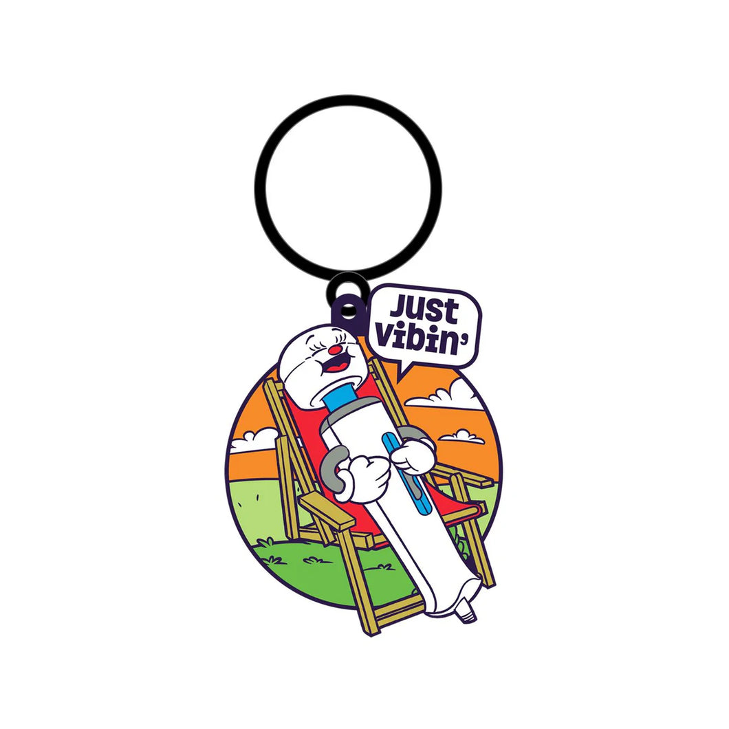 Enamel Keychains~ Wood Rocket