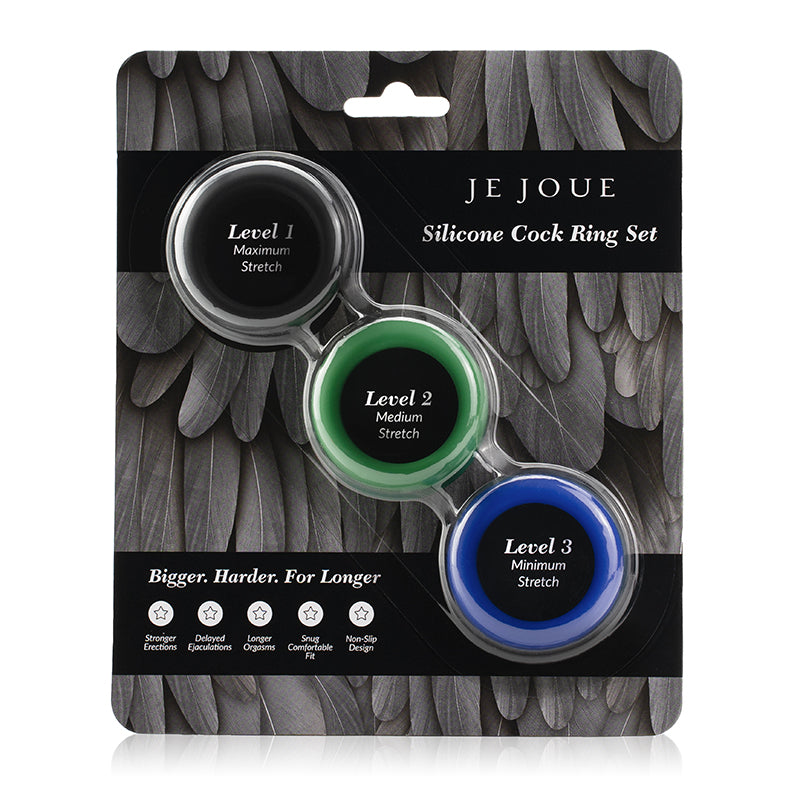 Silicone Cock Ring Set of 3 ~ Je Joue