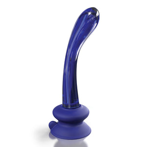 No. 89 ~ Hand Blown Glass G-Spot Wand with Silicone Base ~ Icicles ~ pipedream