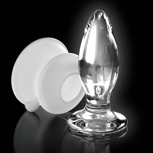 No.91 Tapered Anal Plug with Silicone Suction Base ~ Icicles