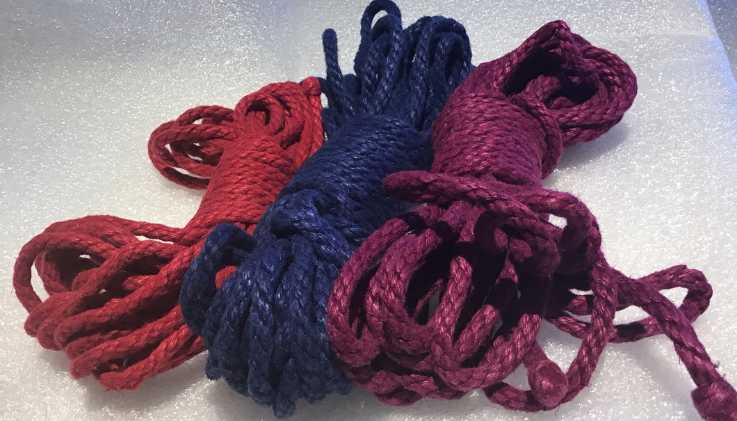 Hemp Bondage Rope - Hand Dyed / Prepared ~ Epic Rope Vancouver