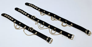 Vegan Collars with Studs / Rivets / Ring & Chain
