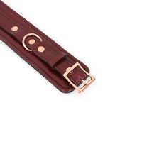 Load image into Gallery viewer, Wine Red Wrist Cuffs w/ Rose Gold Hardware
