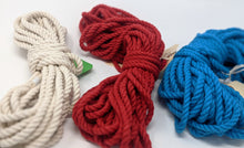 Load image into Gallery viewer, 3 strand braid solid colours cotton rope - Bondage Rope
