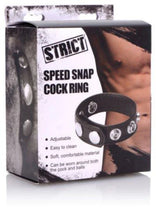 Load image into Gallery viewer, Speed Snap Leather Cock Ring ~ XR Play Hard
