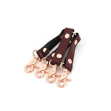 Load image into Gallery viewer, Wine Red ~ 4-Way Hogtie with Metal Clips
