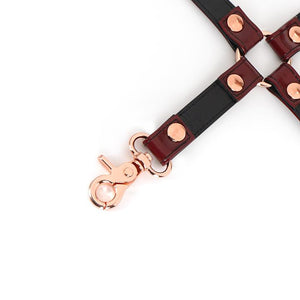 Wine Red ~ 4-Way Hogtie with Metal Clips
