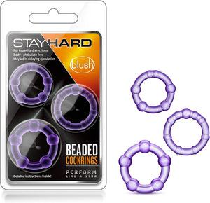 Silicone Cock Ring Trio Pack ~ StayHard ~ Black
