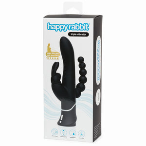 Triple Curve Vibrator - Black ~ Happy Rabbit