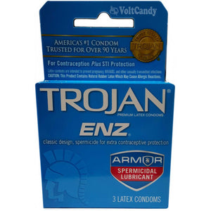 ENZ Armor Spermicidal Condoms 3 pk ~ Trojan